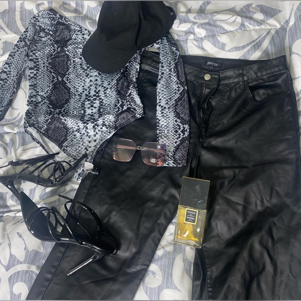 NastyGal Faux Leather Pants